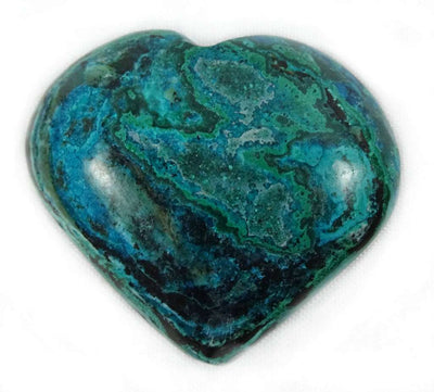 Chrysocolla Malachite Heart (Large) | Crystal Carvings | Polished Crystal Hearts