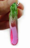 Pink and Green Quartz Point Pendant | Crystal Jewellery | Point Pendants