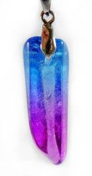 Magenta and Blue Quartz Point Pendant | Crystal Jewellery | Point Pendants