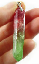 Green and Red Quartz Point Pendant | Crystal Jewellery | Point Pendants