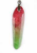 Green and Red Quartz Point Pendant | Crystal Jewellery | Point Pendants