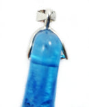 Magenta and Blue Flat Quartz Point Pendant | Crystal Jewellery | Point Pendants