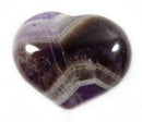 Chevron Amethyst Heart (Small) | Crystal Carvings | Polished Crystal Hearts