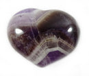Chevron Amethyst Heart (Small) | Crystal Carvings | Polished Crystal Hearts