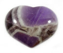Chevron Amethyst Heart (Small) | Crystal Carvings | Polished Crystal Hearts