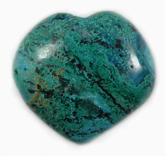 Chrysocolla Malachite Heart | Crystal Carvings | Polished Crystal Hearts