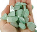 Green Aventurine Chips (X3) | Cut & Polished Crystals | Polished Crystal Tumble Stones