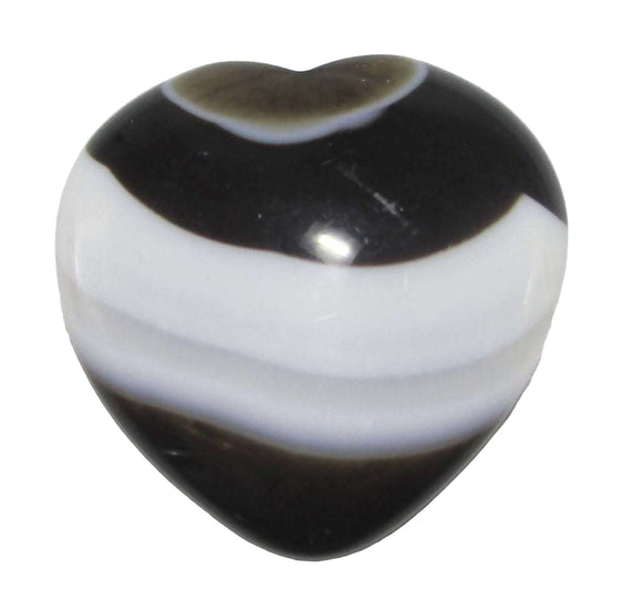 Agate Heart (Small) | Crystal Carvings | Polished Crystal Hearts