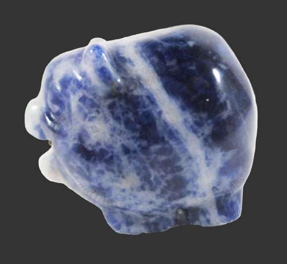 Sodalite Healing Crystal Pig (Small) | Crystal Carvings | Carved Crystal Animals