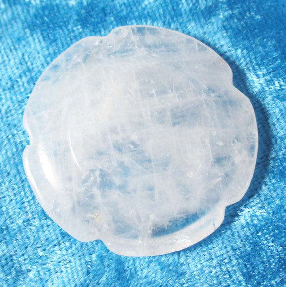 Quartz Flower Thumb Stone | Cut & Polished Crystals | Polished Crystal Thumb Stones