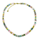 Mixed Crystal Disk Necklace 16" | Crystal Jewellery | Crystal Necklaces