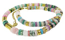 Mixed Crystal Disk Necklace 16" | Crystal Jewellery | Crystal Necklaces