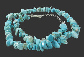 Turquoise and Howlite Necklace 16" | Crystal Jewellery | Crystal Necklaces