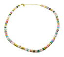 Mixed Crystal Disk Necklace 16" | Crystal Jewellery | Crystal Necklaces