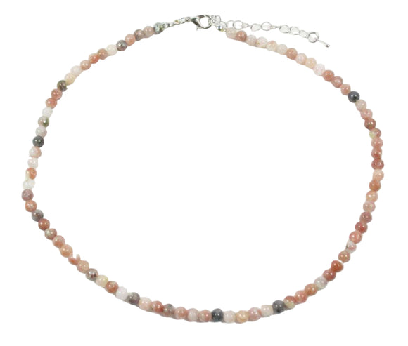 Rhodonite Small Bead Choker Necklace/Bracelet 15" | Crystal Jewellery | Crystal Necklaces