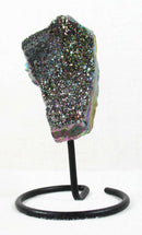 Rainbow Aura Quartz Cluster on Stand | Natural Crystals | Natural Crystal Clusters