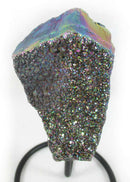Rainbow Aura Quartz Cluster on Stand | Natural Crystals | Natural Crystal Clusters