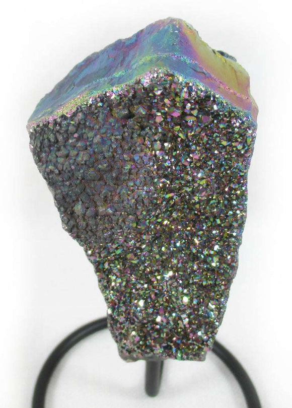 Rainbow Aura Quartz Cluster on Stand | Natural Crystals | Natural Crystal Clusters