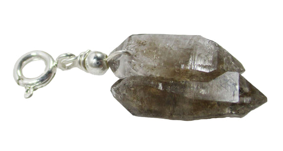 Tantric Twin Herkimer Diamond Clip On Pendant (Small) | Crystal Jewellery | Crystal Pendants