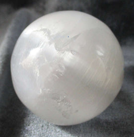 Selenite Sphere (Medium) | Crystal Carvings | Polished Crystal Spheres