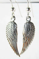 Sterling Silver Feather Earrings | Crystal Jewellery | Gemstone Earrings