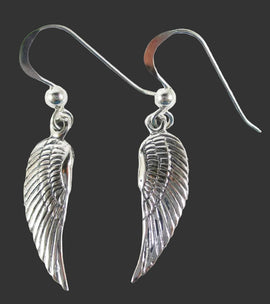 Sterling Silver Feather Earrings | Crystal Jewellery | Gemstone Earrings