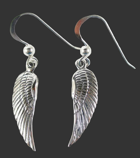 Sterling Silver Feather Earrings | Crystal Jewellery | Gemstone Earrings