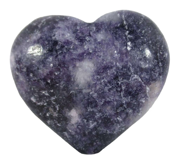 Lepidolite Heart (Large) | Crystal Carvings | Polished Crystal Hearts