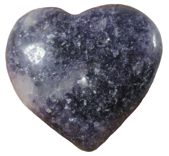 Lepidolite Heart (Large) | Crystal Carvings | Polished Crystal Hearts
