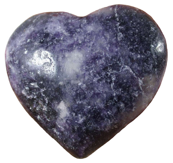 Lepidolite Heart (Large) | Crystal Carvings | Polished Crystal Hearts