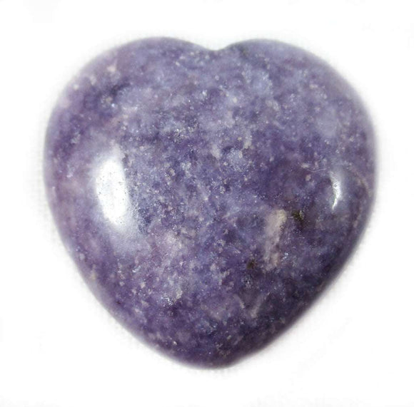 Lepidolite Heart (Small) | Crystal Carvings | Polished Crystal Hearts