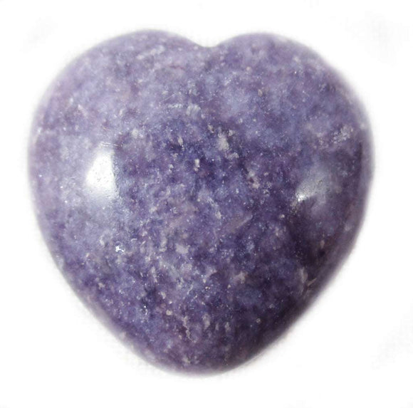 Lepidolite Heart (Small) | Crystal Carvings | Polished Crystal Hearts