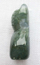 Moss Agate Cat (Small) | Crystal Carvings | Carved Crystal Animals