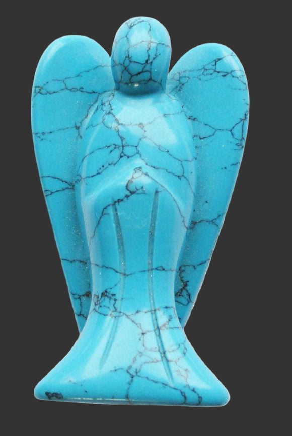 Turquoise Reconstituted Angel (Large) | Crystal Carvings | Crystal Angels