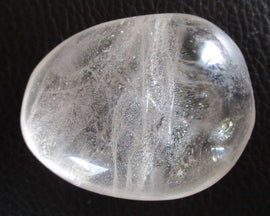 Clear Quartz Pebble. | Cut & Polished Crystals | Polished Crystal Palm Stones