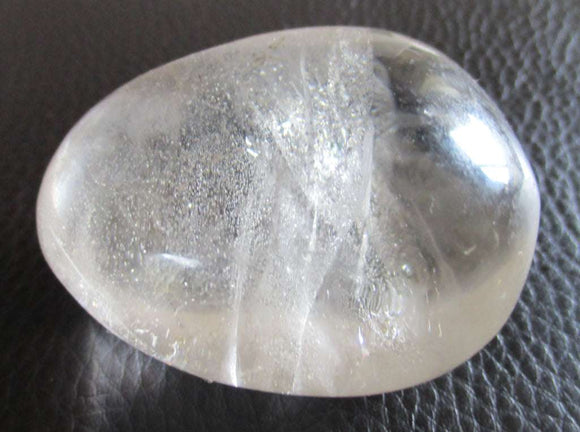 Clear Quartz Pebble. | Cut & Polished Crystals | Polished Crystal Palm Stones