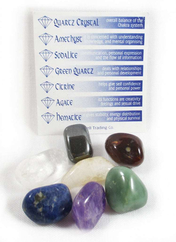 Chakra Stones Set | Cut & Polished Crystals | Polished Crystal Tumble Stones