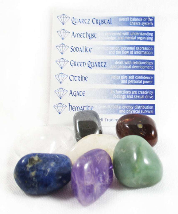 Chakra Stones Set | Cut & Polished Crystals | Polished Crystal Tumble Stones