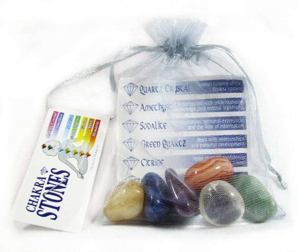 Chakra Stones Set | Cut & Polished Crystals | Polished Crystal Tumble Stones