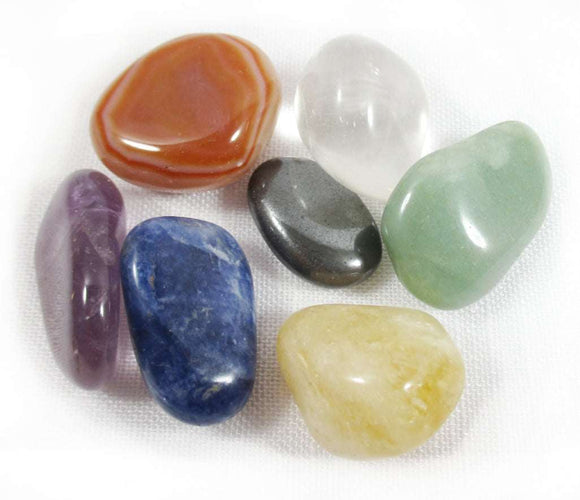 Chakra Stones Set | Cut & Polished Crystals | Polished Crystal Tumble Stones