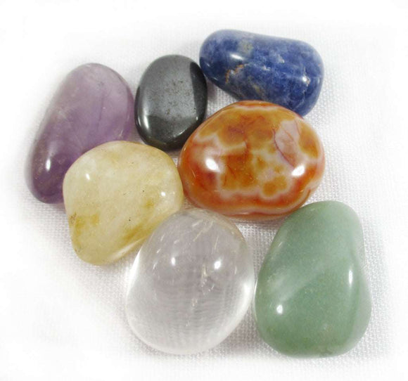 Chakra Stones Set | Cut & Polished Crystals | Polished Crystal Tumble Stones