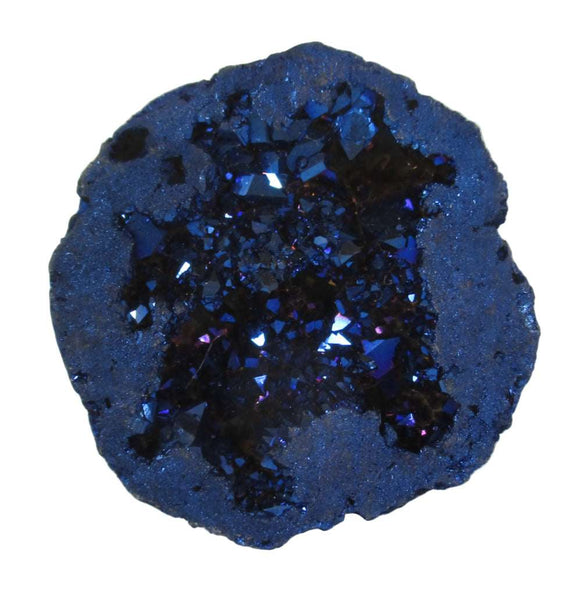 Indigo Blue Aura Quartz Geode (S/M) | Natural Crystals | Crystal Geodes