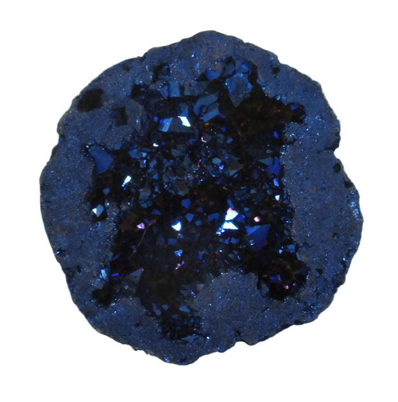 Indigo Blue Aura Quartz Geode (S/M) | Natural Crystals | Crystal Geodes