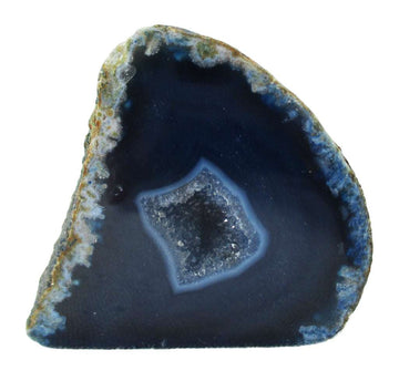 Stripy Blue Agate Standing Geode (Small) | Natural Crystals | Crystal Geodes