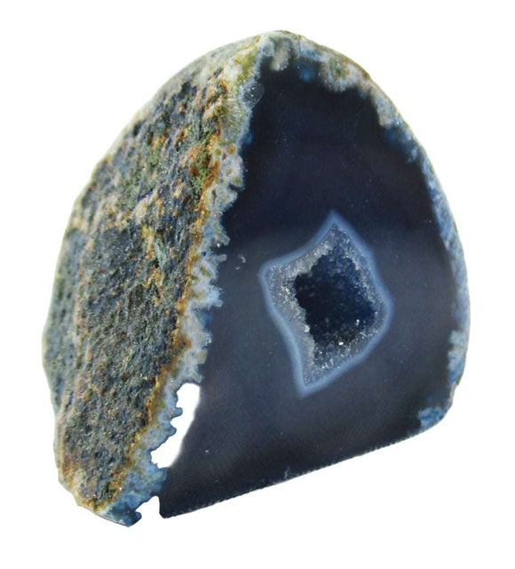 Stripy Blue Agate Standing Geode (Small) | Natural Crystals | Crystal Geodes