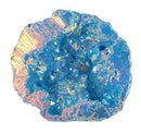 Blue and Orange Aura Quartz Geode (S/M) | Natural Crystals | Crystal Geodes