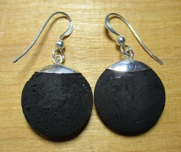 Circular Lava Earrings | Crystal Jewellery | Gemstone Earrings