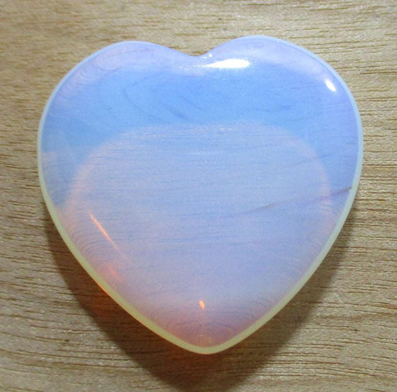 Mini Opalite Heart | Crystal Carvings | Polished Crystal Hearts