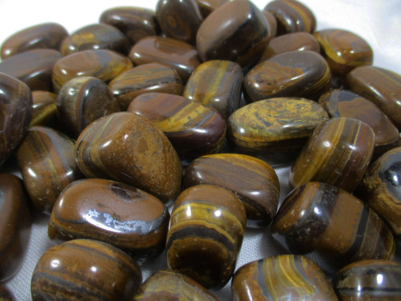 Tiger Iron Healing Crystal Tumble Stones (x3) B Grade | Cut & Polished Crystals | Polished Crystal Tumble Stones