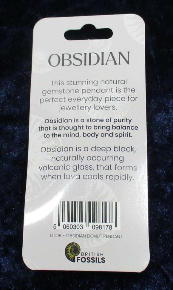 Obsidian Donut Necklace | Crystal Jewellery | Crystal Necklaces